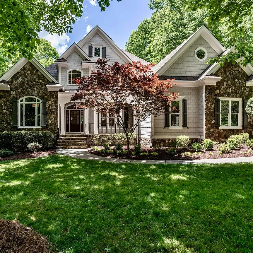 Beautiful home with stone and shake siding